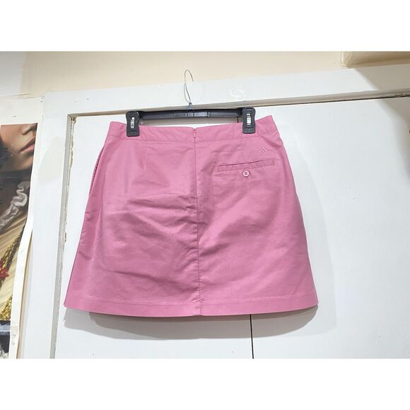 Adidas Skort Sz 6 Barbie Pink STRETCH Golf Skirt Tennis Activewear Shorts FLAW - Picture 4 of 10